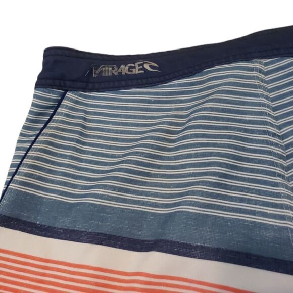 Rip Curl Marge Aggrolite Shorts Size 32 Board Shorts Swimwear Stripes Colorful - Picture 6 of 7